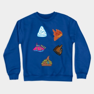 Mountain Range Travel Stickers Crewneck Sweatshirt